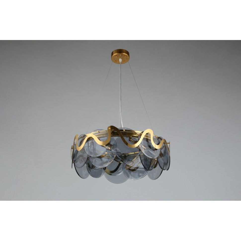 APL.828.03.08 APLOYT Подвесная люстра Salomi, E14*8*40W, бронза, дымчатый