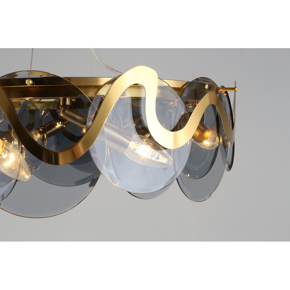 APL.828.03.08 APLOYT Подвесная люстра Salomi, E14*8*40W, бронза, дымчатый