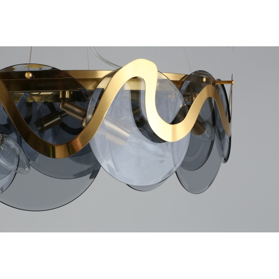 APL.828.03.08 APLOYT Подвесная люстра Salomi, E14*8*40W, бронза, дымчатый