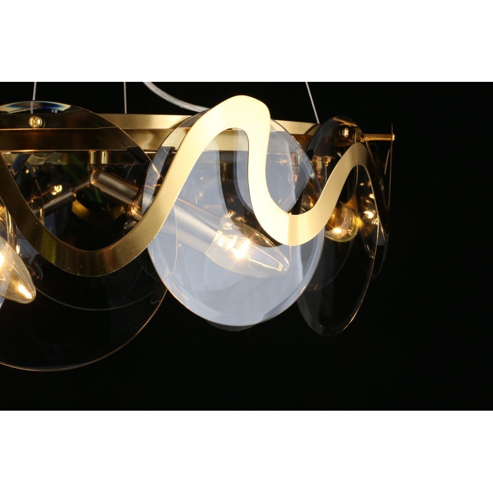 APL.828.03.08 APLOYT Подвесная люстра Salomi, E14*8*40W, бронза, дымчатый