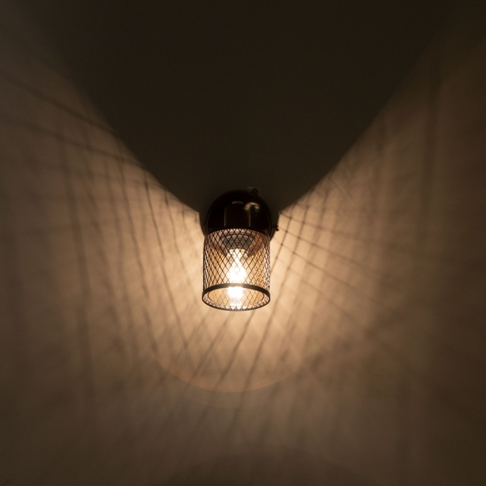 CL535615 CITILUX Робин спот с выключателем E14*1*40W, коричневый, металлическая сетка, стекло