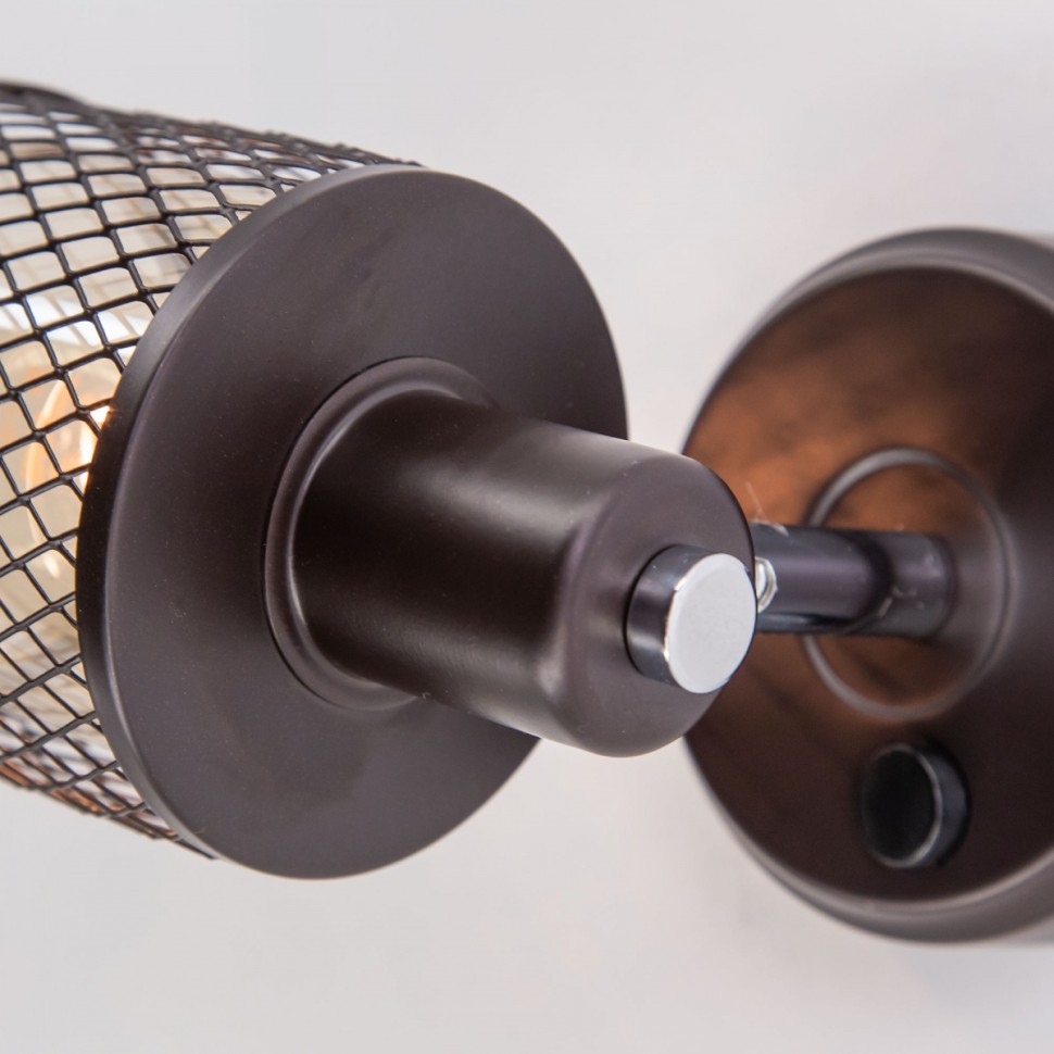 CL535615 CITILUX Робин спот с выключателем E14*1*40W, коричневый, металлическая сетка, стекло