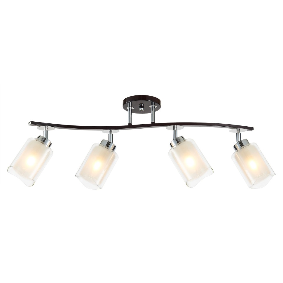 CL156142 Citilux Потолочный светильник на штанге Фортуна, венге, хром, E27*4*75W