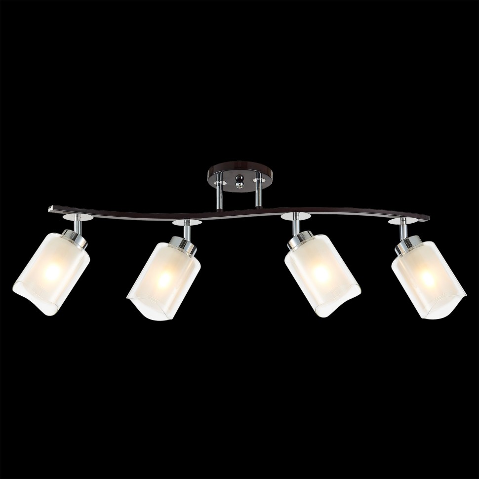 CL156142 Citilux Потолочный светильник на штанге Фортуна, венге, хром, E27*4*75W