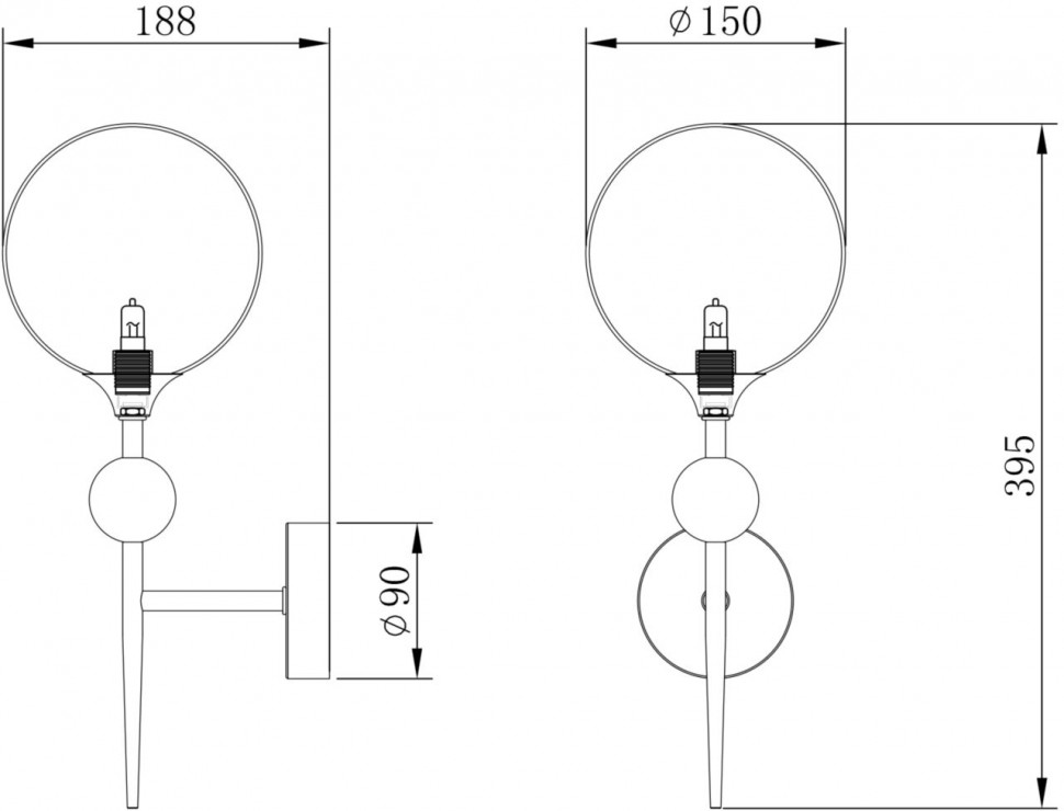 FR5115WL-01BZ FREYA бра Maddison, бронза, G9*1*5W