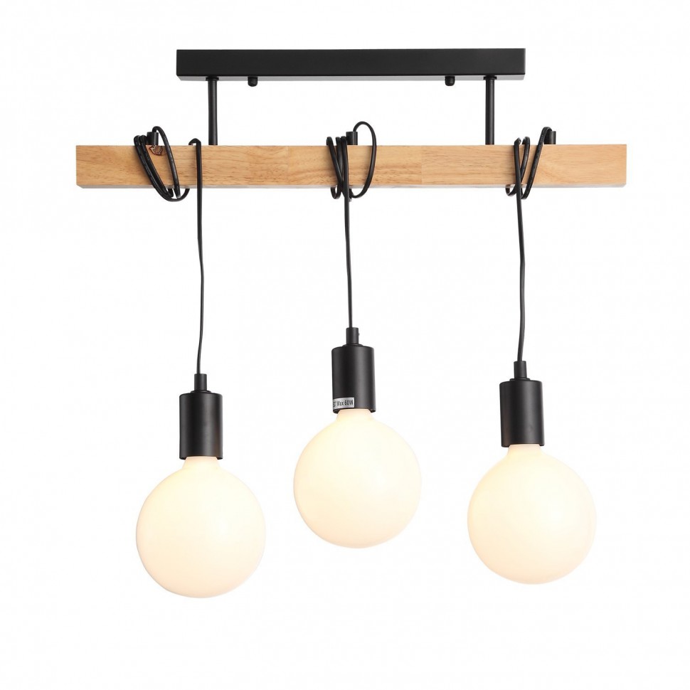 SL1142.403.03 ST-LUCE Bagetti светильник Лофт из дерева, черный