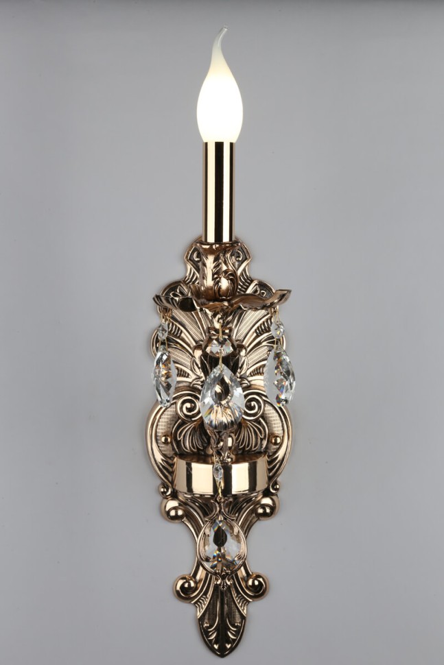 OML-74901-01 OMNILUX Nureci классическое бра "подсвечник", золото, хрусталь