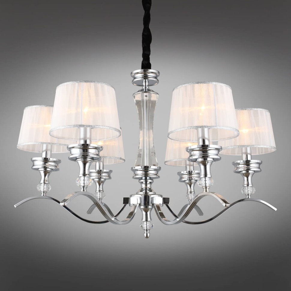 OML-88403-06 OMNILUX подвесная люстра Arosio, хром, E14*6*40W