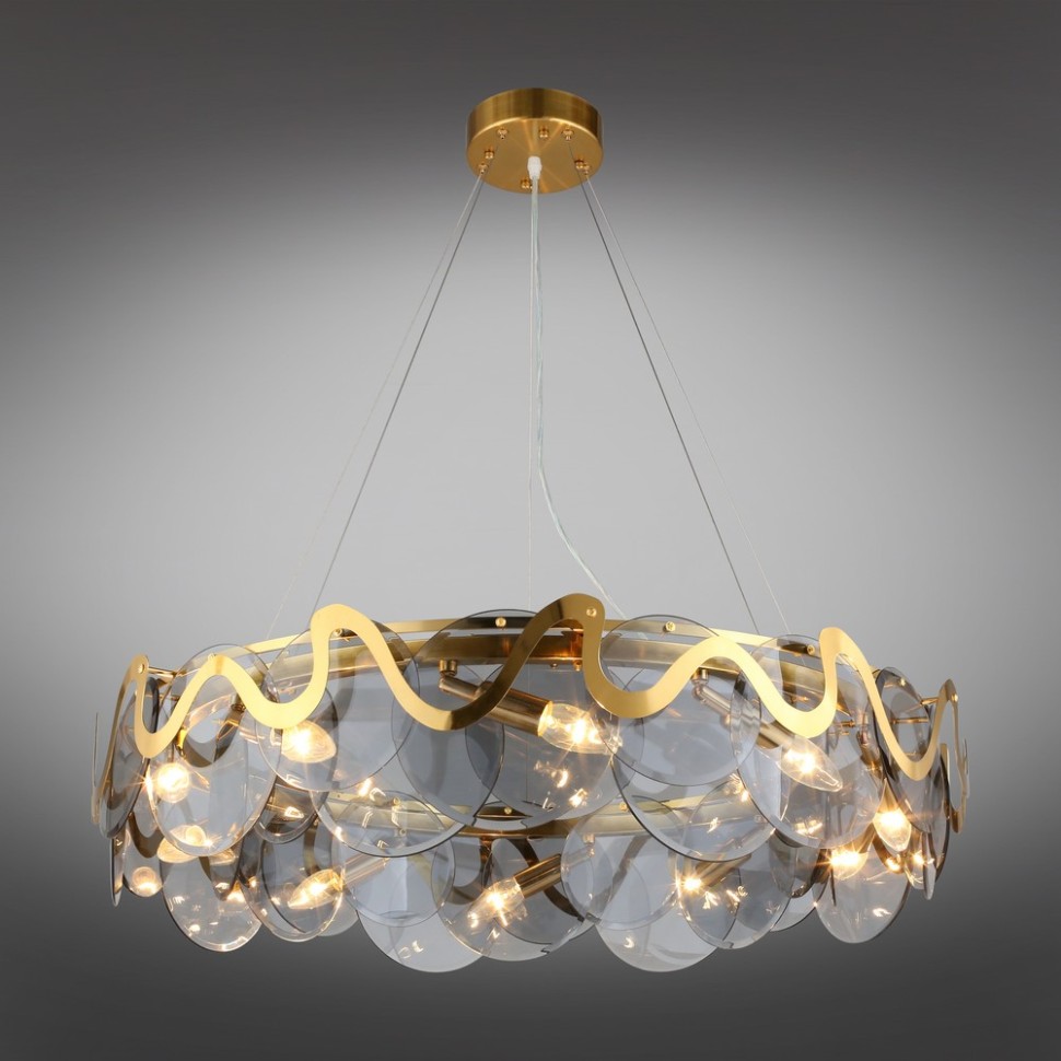 APL.828.03.10 APLOYT Подвесная люстра Salomi, E14*10*40W, бронза, дымчатый