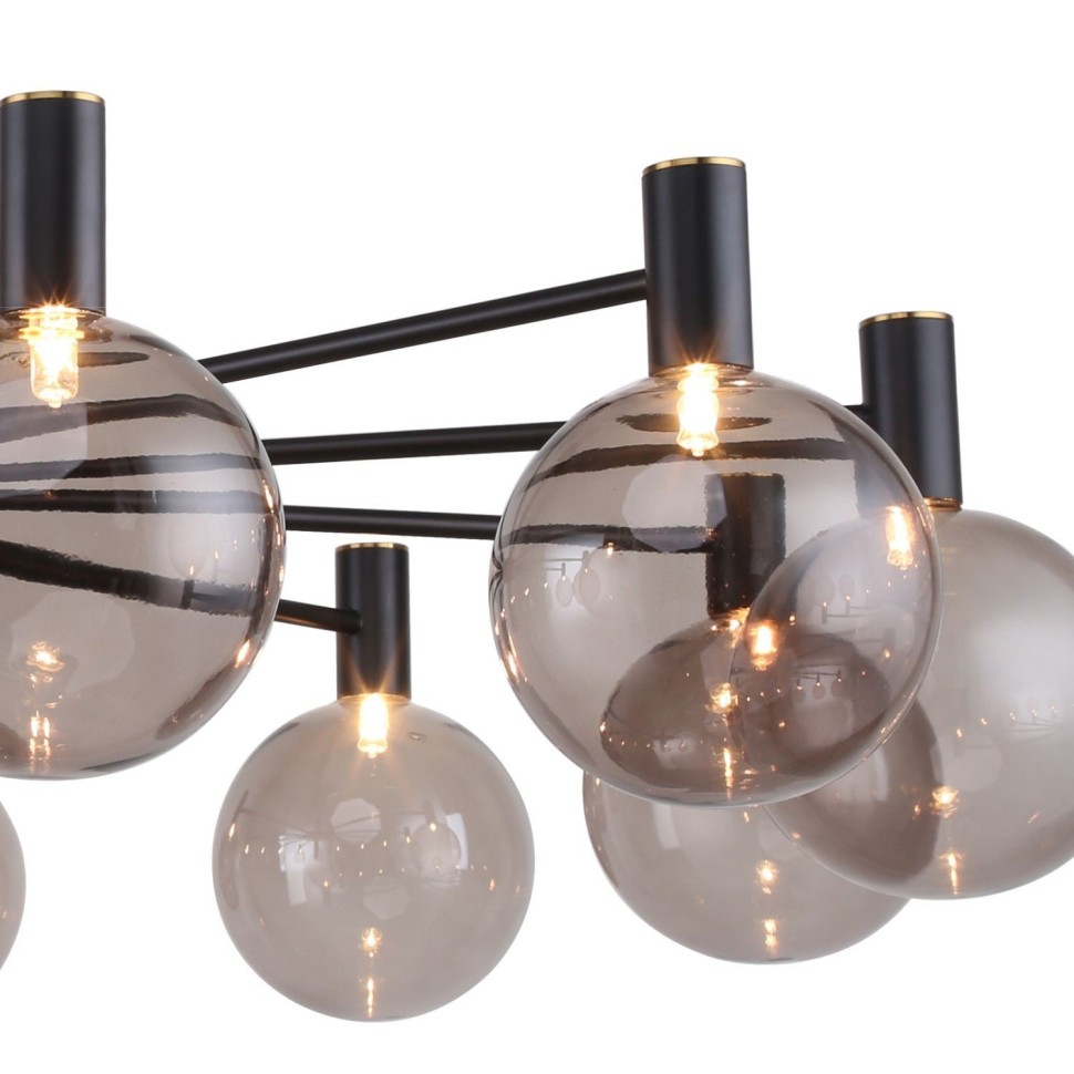 2766-12P Favourite Eternity большая потолочная люстра G9*12*25W черная, диаметр 104см