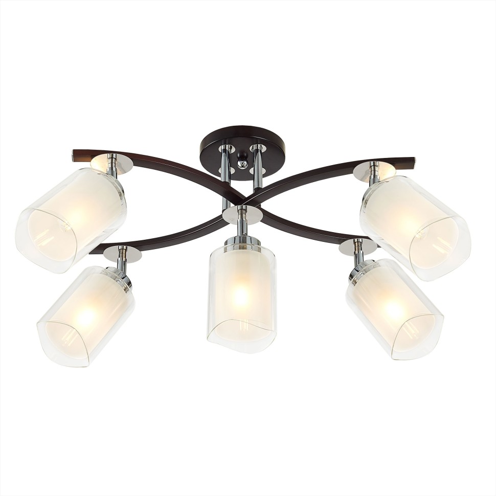 CL156152 Citilux Потолочная люстра Фортуна, венге, хром, E27*5*75W