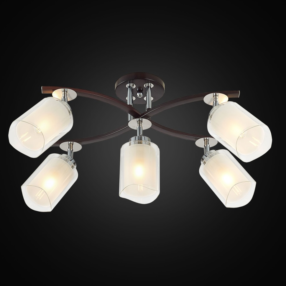 CL156152 Citilux Потолочная люстра Фортуна, венге, хром, E27*5*75W