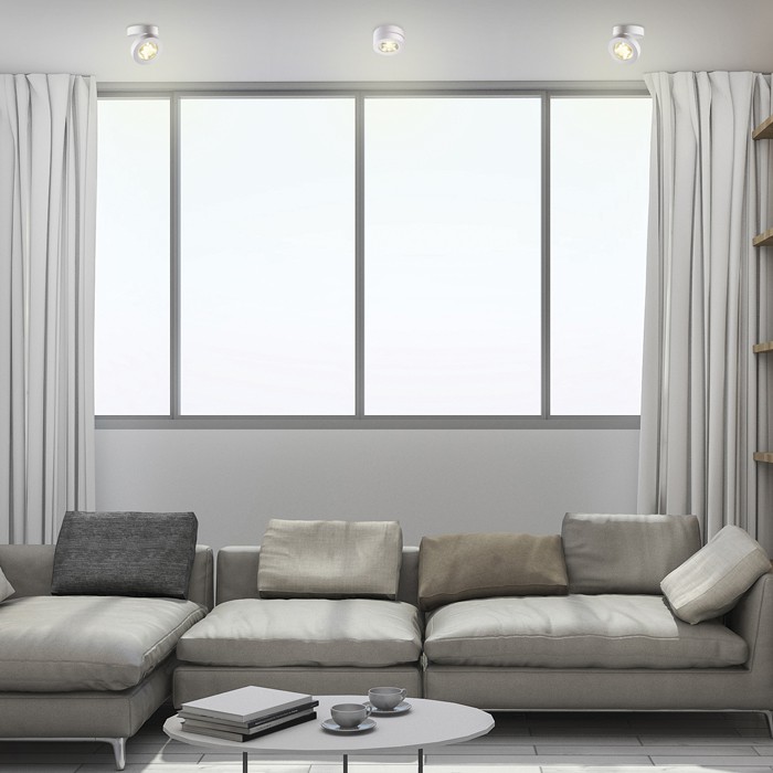 357984 Novotech GRODA Белый накладной светодиодный светильник 12W, 3000K, 960Lm