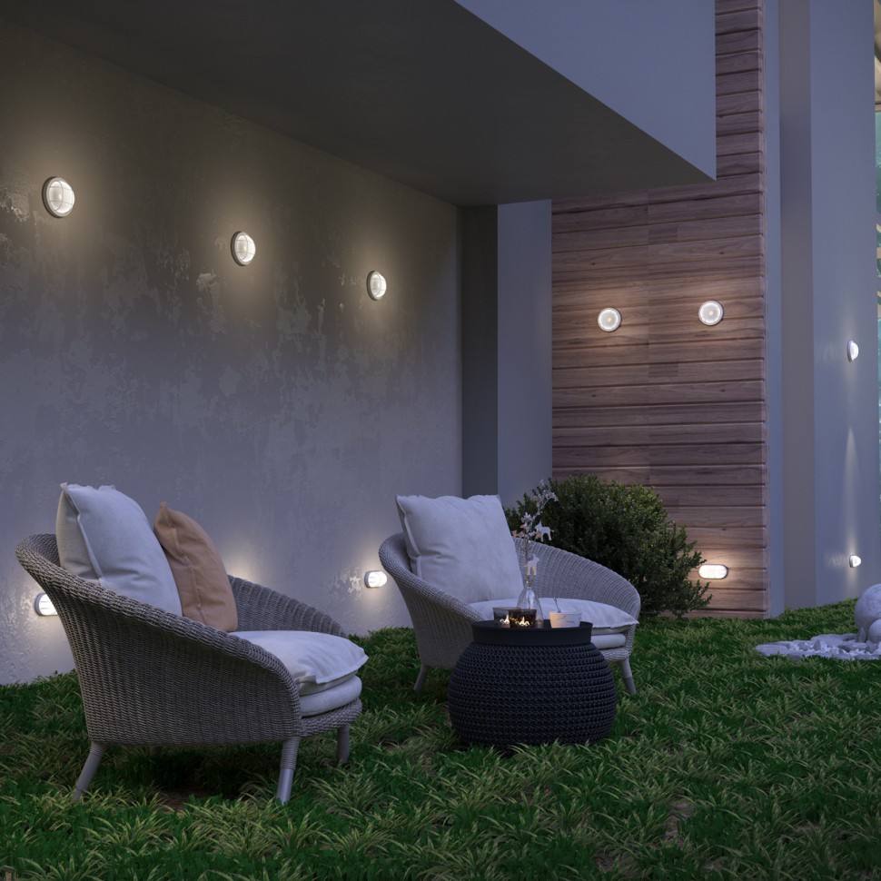 Архив - 358916 NOVOTECH Ландшафтный светодиодный светильник OPAL, белый овал, поликарбонат, IP65, 10W, 4000K, 900Lm