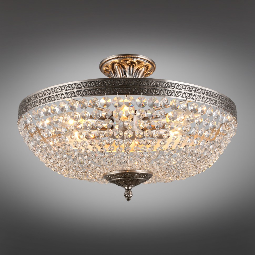 APL.756.17.06 APLOYT потолочная хрустальная люстра Helcia, никель, 45см