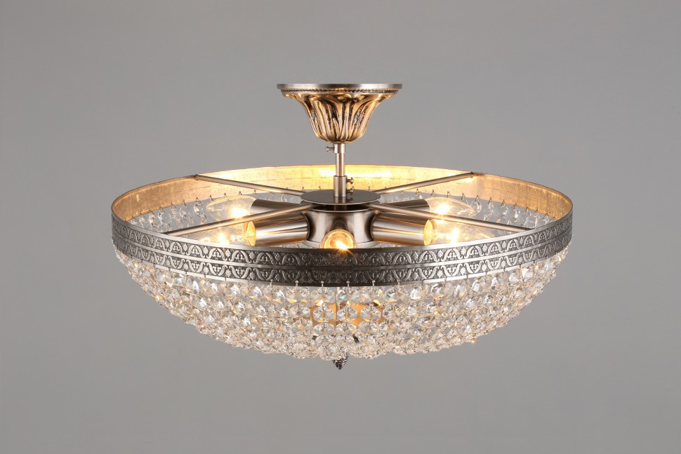 APL.756.17.06 APLOYT потолочная хрустальная люстра Helcia, никель, 45см