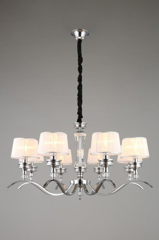 OML-88403-08 OMNILUX подвесная люстра Arosio, хром, E14*8*40W