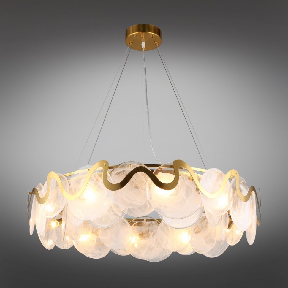 APL.828.13.10 APLOYT Подвесная люстра Salomi, E14*10*40W, бронза, белый