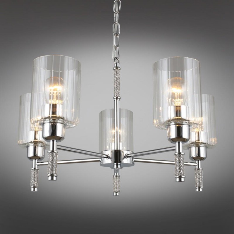 OML-66503-05 OMNILUX Dronero подвесная люстра, E27*5*40W, хром