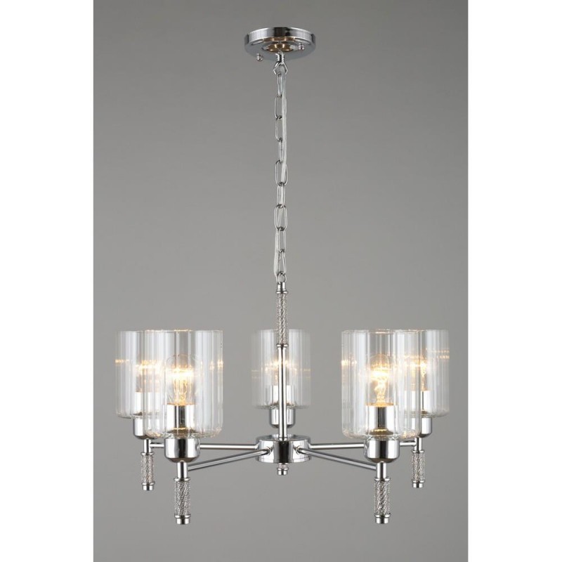 OML-66503-05 OMNILUX Dronero подвесная люстра, E27*5*40W, хром