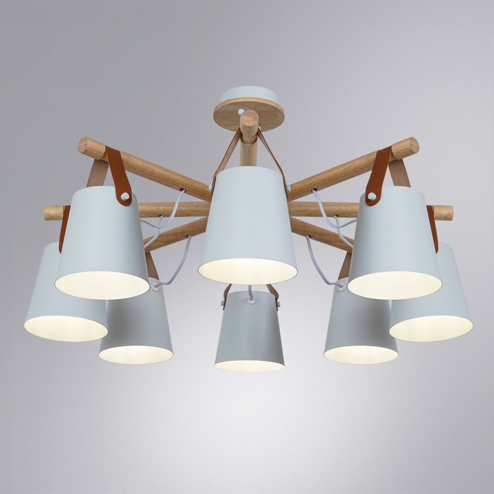 A7032PL-8WH Arte Lamp Thomas потолочная люстра из дерева в Скандинавском стиле, E27*8*60W