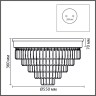 5257/8C LUMION потолочная люстра Zaha, хрусталь, матовая латунь, 55см диаметр, E14*8*40W