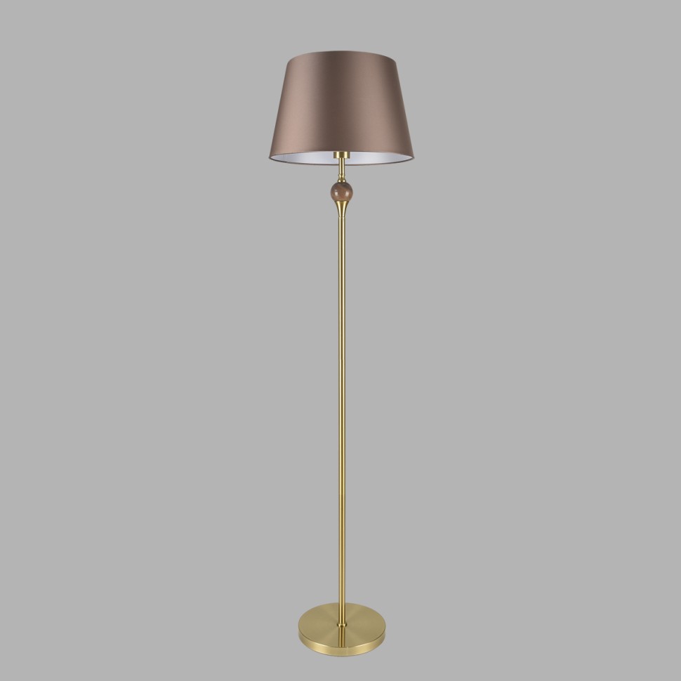 8417/1F LUMION торшер ELETRA, латунь/коричневый, металл/стекло/текстиль, 158см