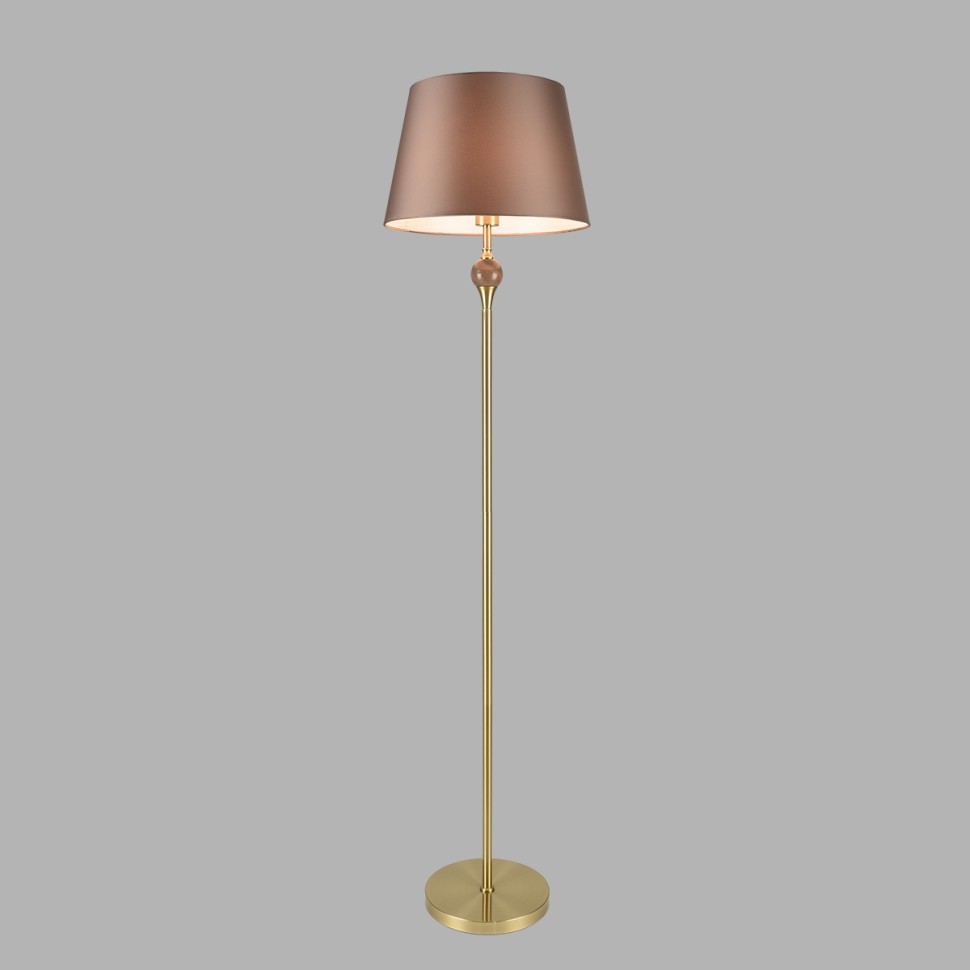8417/1F LUMION торшер ELETRA, латунь/коричневый, металл/стекло/текстиль, 158см