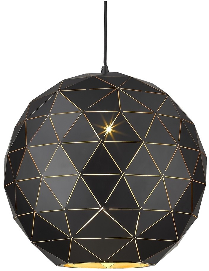 WE261.01.026 WERTMARK черный подвесной светильник Delfio, диаметр 40см, 1*Е27*60Вт