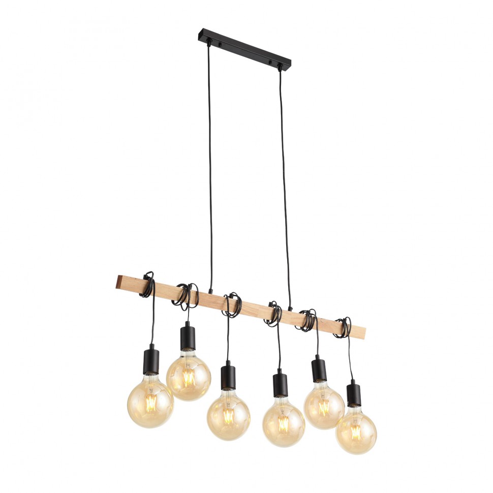 SL1142.403.06 ST-LUCE Bagetti подвесной светильник Лофт из дерева, черный