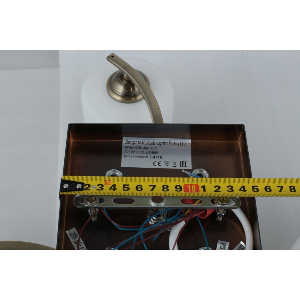 OML-55317-05 OMNILUX Pisticci потолочная люстра, бронза, E27*5*60W