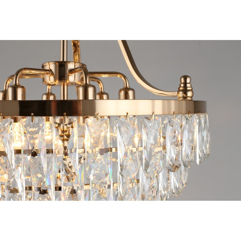 APL.725.13.07 APLOYT Люстра хрустальная подвесная Gerta, золото, E14*7*40W