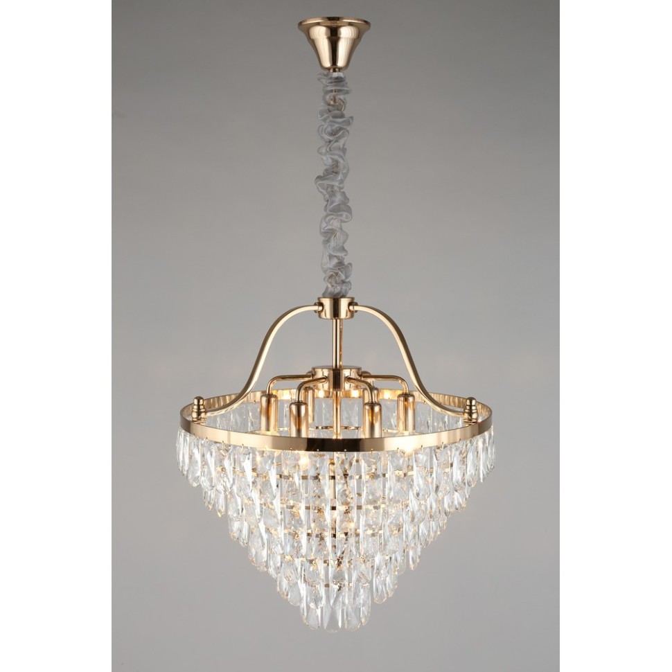 APL.725.13.07 APLOYT Люстра хрустальная подвесная Gerta, золото, E14*7*40W