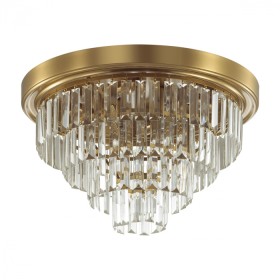 5257/6C LUMION потолочная люстра Zaha, хрусталь, матовая латунь, 47см диаметр, E14*6*40W