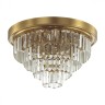 5257/6C LUMION потолочная люстра Zaha, хрусталь, матовая латунь, 47см диаметр, E14*6*40W