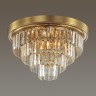 5257/6C LUMION потолочная люстра Zaha, хрусталь, матовая латунь, 47см диаметр, E14*6*40W