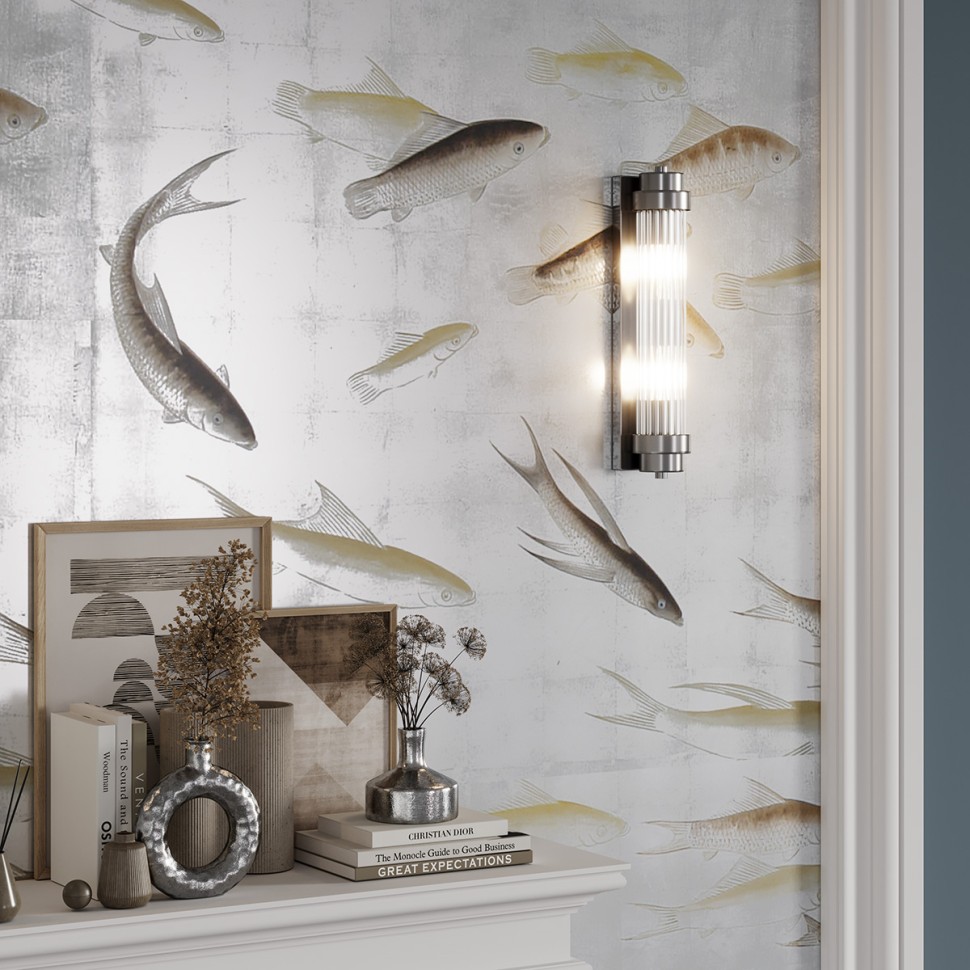 4823/2W ODEON LIGHT Walli настенный светильник LORDI никель, E14*2*40W, 42см