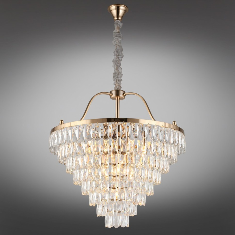 APL.725.13.13 APLOYT Люстра хрустальная подвесная Gerta, золото, E14*13*40W