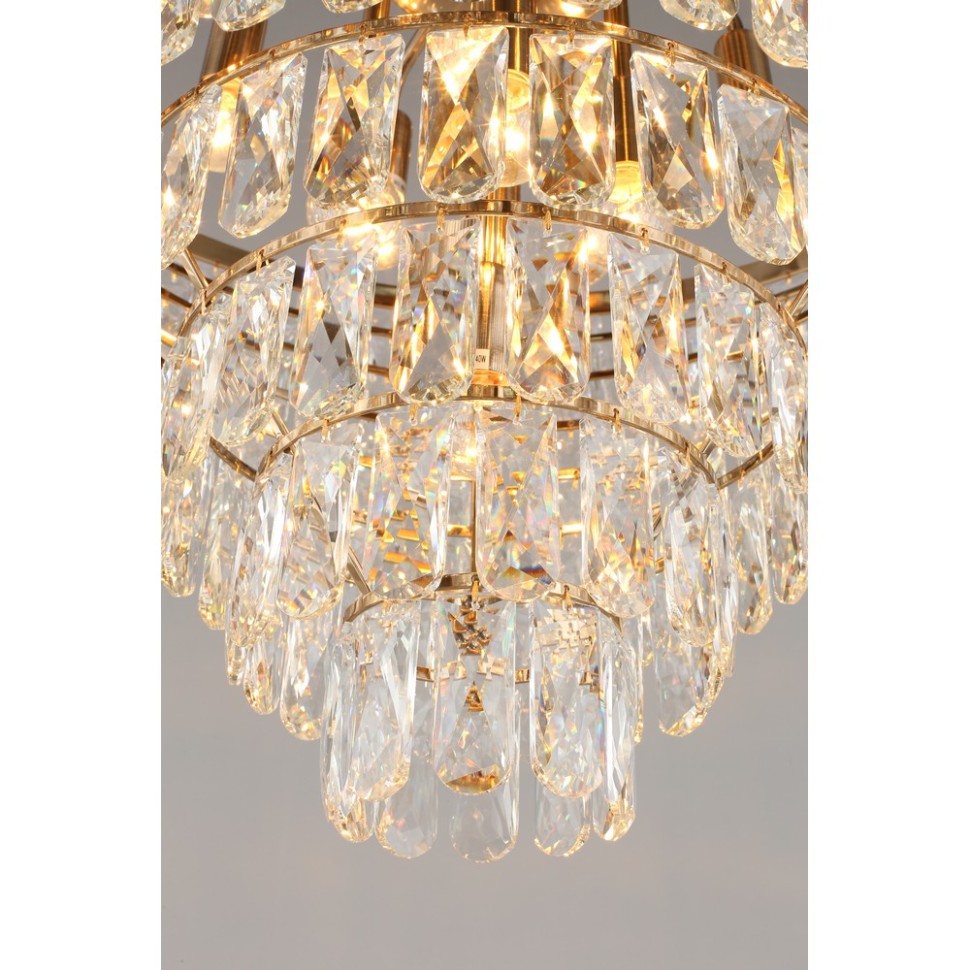 APL.725.13.13 APLOYT Люстра хрустальная подвесная Gerta, золото, E14*13*40W