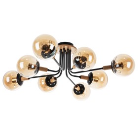 A2716PL-8BK ARTE LAMP Oxford потолочная люстра в стиле Модерн с деревянными элементами, черный, янтарный, E27*8*40W, шарики