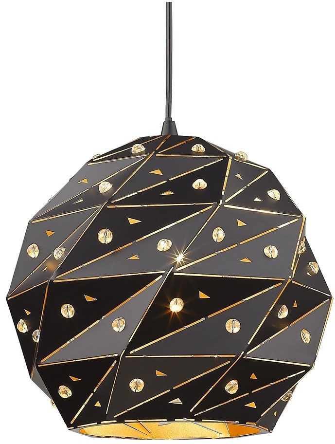 WE264.01.026 WERTMARK черный подвесной светильник Delfina, диаметр 30см, 1*Е27*60Вт