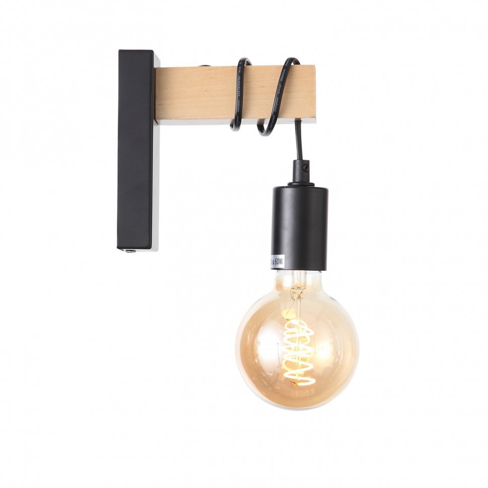 SL1142.401.01 ST-LUCE Bagetti бра Лофт из дерева, черное