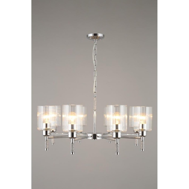 OML-66503-08 OMNILUX Dronero подвесная люстра, E27*8*40W, хром