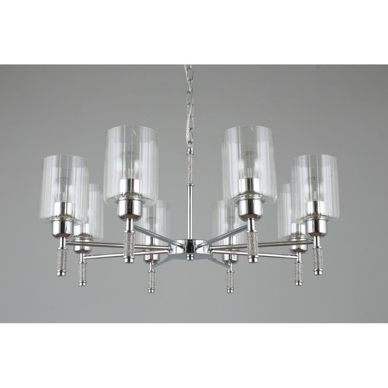 OML-66503-08 OMNILUX Dronero подвесная люстра, E27*8*40W, хром
