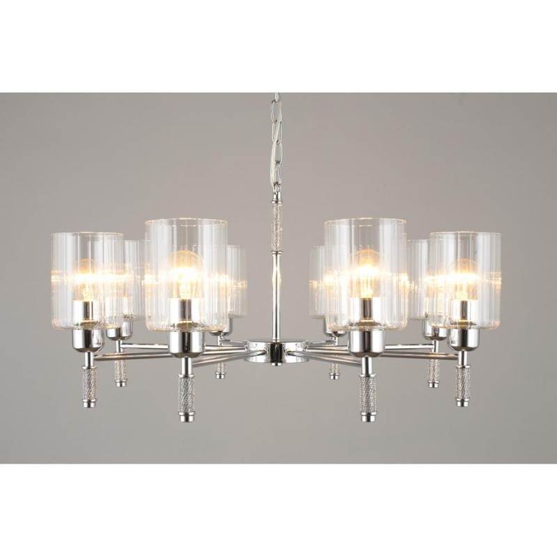 OML-66503-08 OMNILUX Dronero подвесная люстра, E27*8*40W, хром