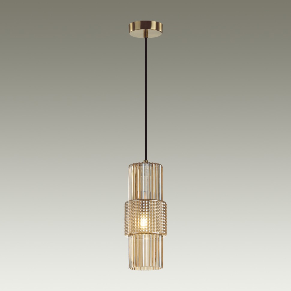 5019/1 ODEON LIGHT Modern подвес Pimpa, янтарный, бронза