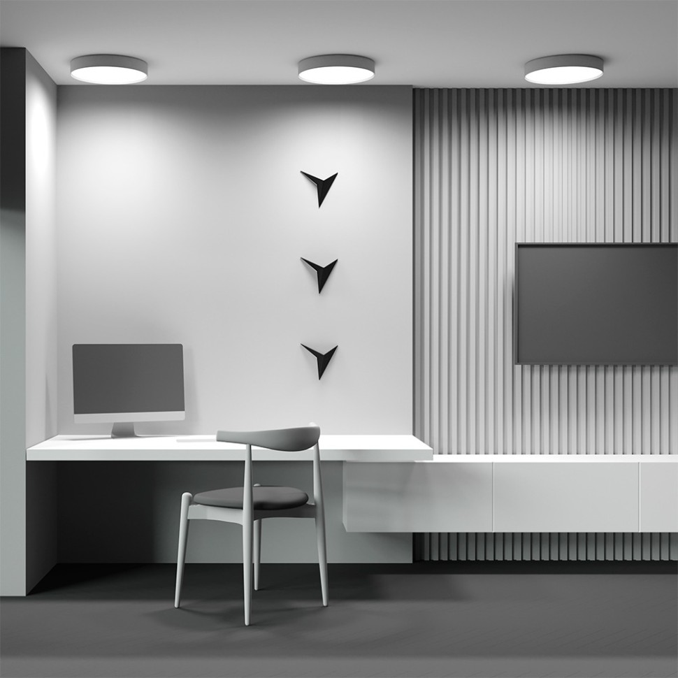 C032CL-45W3K-RD-W Maytoni Zon Потолочный светодиодный светильник белый 45W 3000K 40см диаметр