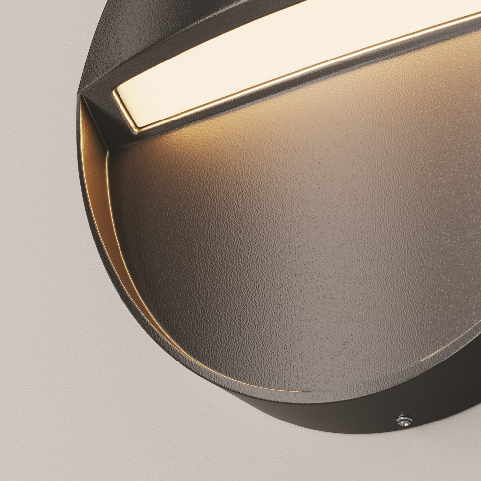 O046SL-L3B3K Maytoni Черная светодиодная подсветка для лестниц Mane, круглая, 3W, 3000K, IP54