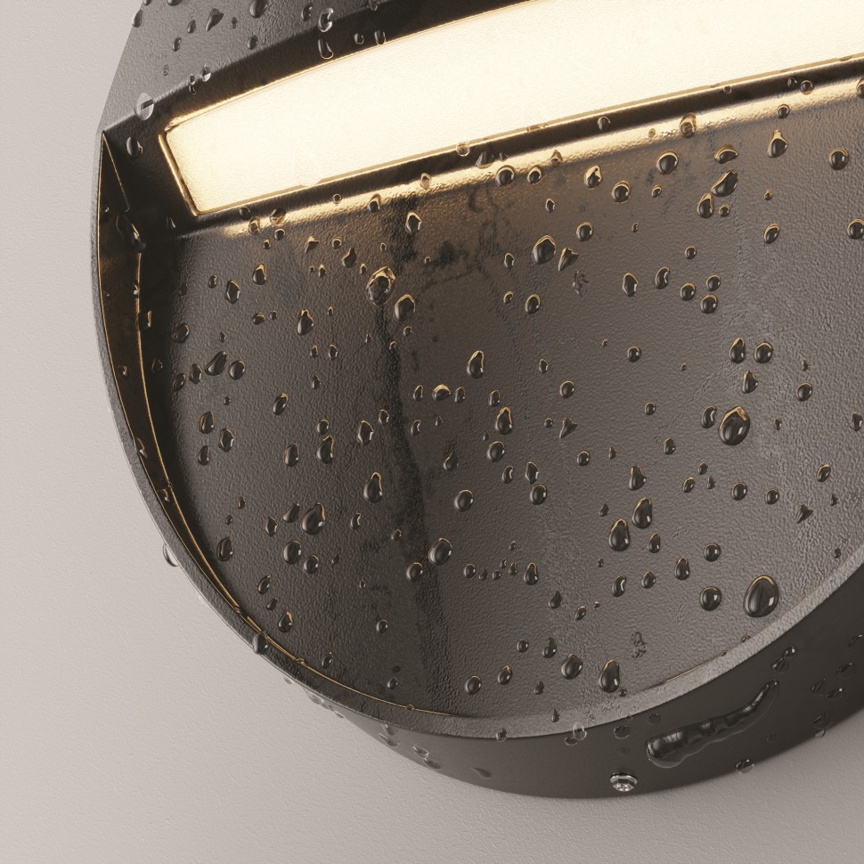 O046SL-L3B3K Maytoni Черная светодиодная подсветка для лестниц Mane, круглая, 3W, 3000K, IP54