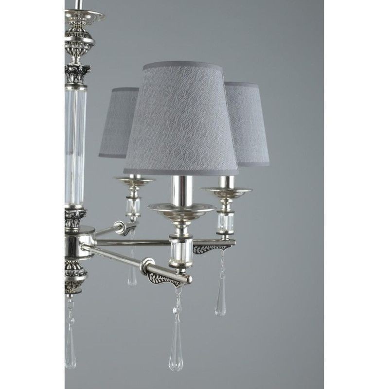 OML-64203-06 Omnilux подвесная люстра Rivoli, E14*6*40W, серый, серебро